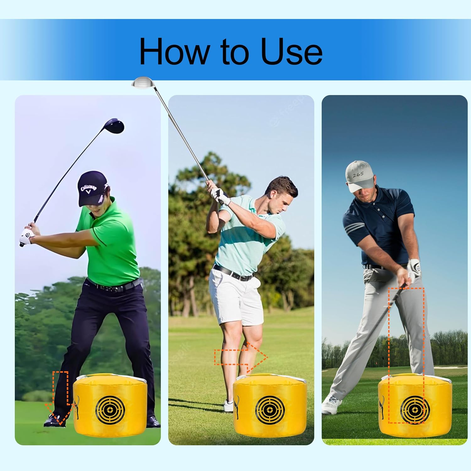 Golf Impact Bag Golf Hitting Bag Hitting Bag Golf Impact Power Smash Bag Swing Training Aids Waterproof Durable
