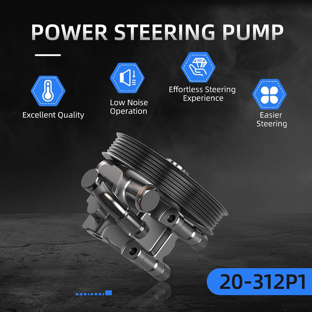 Power Steering Pump with Pulley, for Ford Expedition 03-06