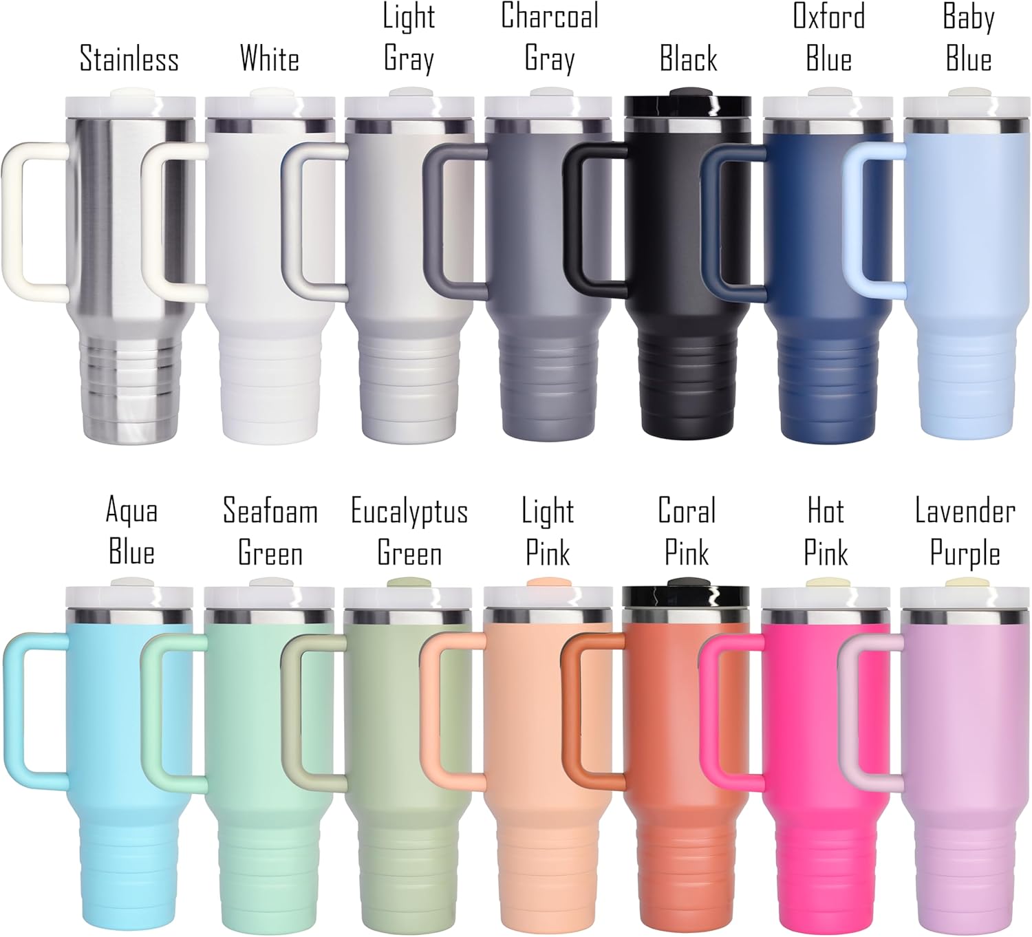 40oz Tumbler with Lid and Straw - Reusable Double Wall Insulated Stainless Steel Water Bottle and Coffee Cup to Keep