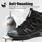 Steel Toe Boots for Men, Cushioned Safety Work Shoes