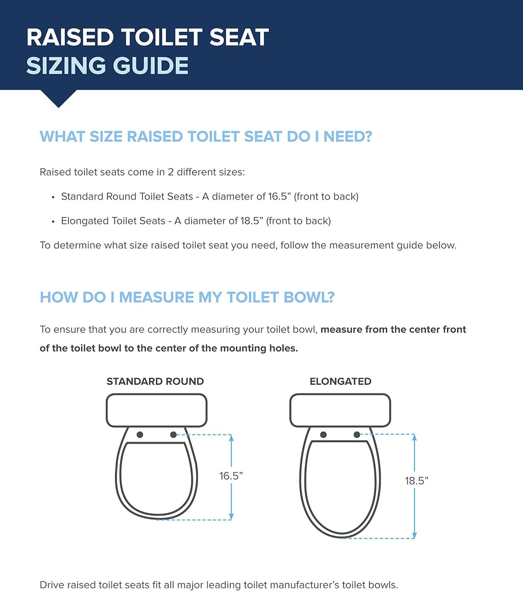 Raised Toilet Seat with Lock and Lid, Standard Seat, 4"