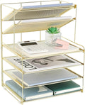 Desk Organizer, 6-Tier Letter Tray Paper Organizer, Desktop File Organizer, Office Desk Accessories & Office Decor