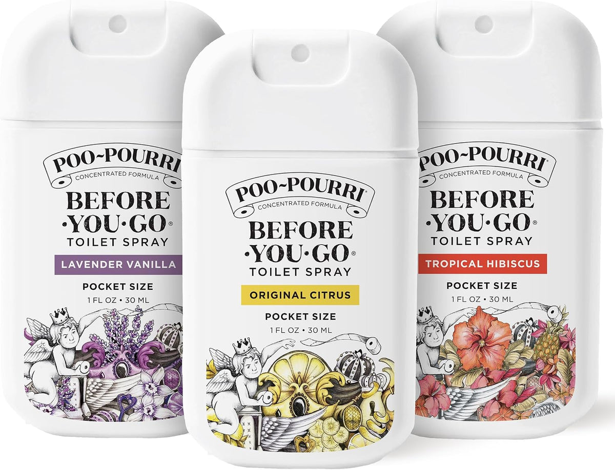 Before-You-Go Pocket Toilet Spray, Spring Variety 1 Fl Oz 3 Pack