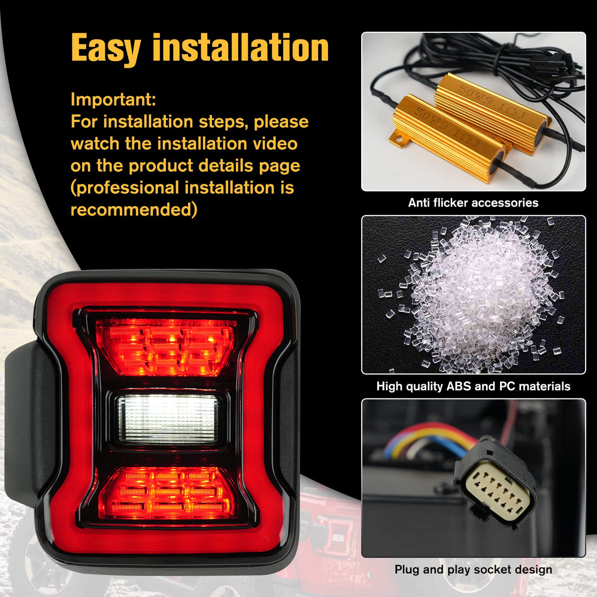LED Tail Lights for Jeep Wrangler JL 2018-2026 Accessories