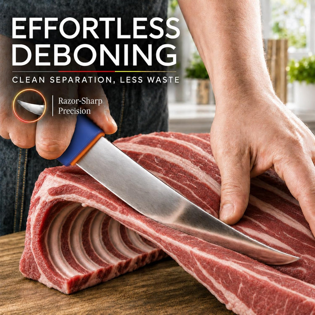 3-Piece Boning Butcher Knife Set 8inch, Stainless Steel