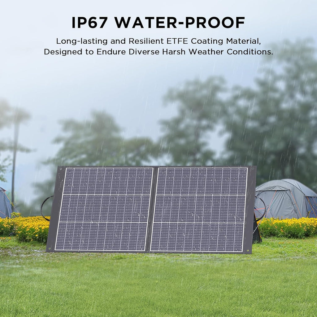100W Portable Solar Panel N-Type 16BB,25% Efffciency Ultralight 7.98lbs Foldable Solar Charger for Jackery