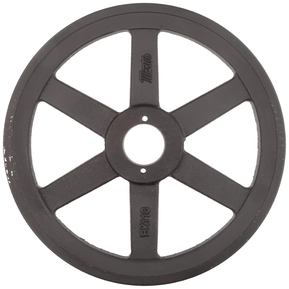 Martin BK120-H FHP Sheave, MST Bushed, 4L/5L or B Belt Section, 1 Groove, 1-5/8" Bore, Class 30 Gray Cast Iron, 11.75" OD, 2111 max RPM, 11 Datum/11.4 Datum