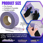 MOGRQAP Ceramic Sandpaper Roll 120 Grit, 2-3/4" x 13 Yard, Hook and Loop