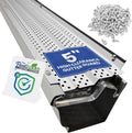 FlowGuard USA Made Professional DIY 5 Inch High Clearance 50-Year Gutter Cover System - White - Aluminum Gutter