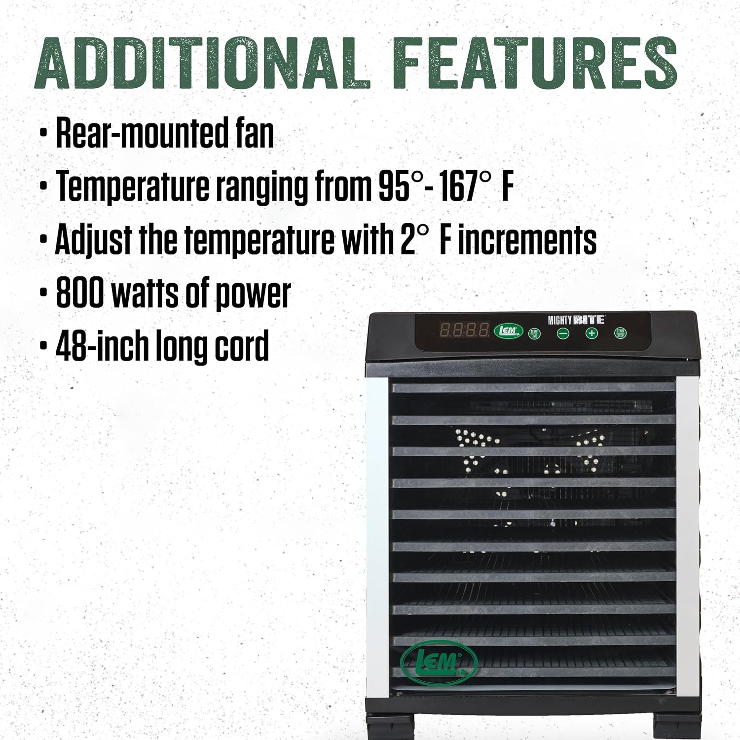 Products MightyBite 10-Tray Dehydrator, Food Dehydrator