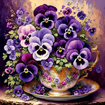 Flower Paint by Numbers Kit for Adults, Paint by Number for Adults Flowers