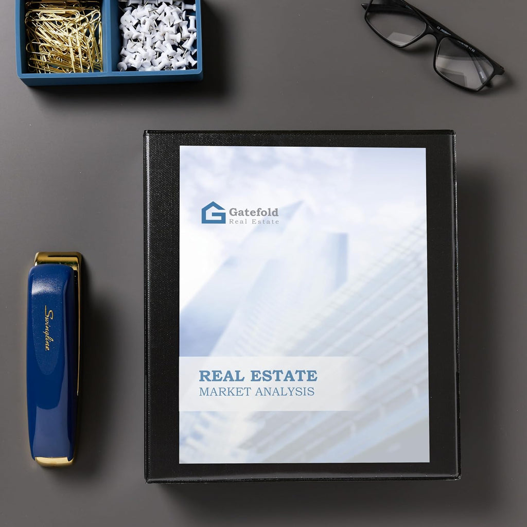 Showcase 3 Ring Binder, 1.5" Slant Rings, 1 Black Binder | For School, Home and Everyday Organization, Clear View