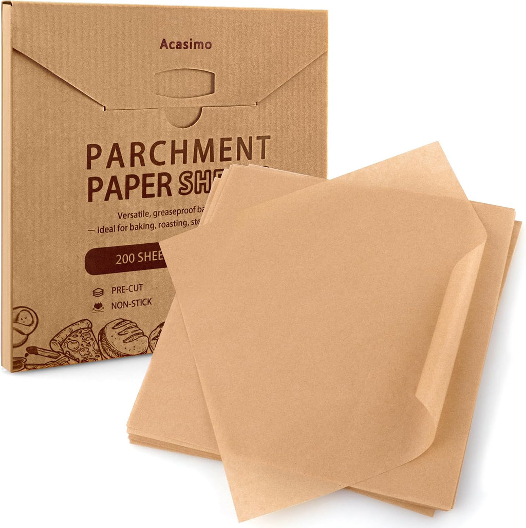 Parchment Paper Sheets Square Baking Paper Precut 12x12 in 200PCS