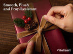 Brown Velvet Ribbon 5/8" Christmas Ribbon Set Plush Texture