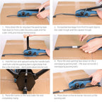 Pallet Packaging Strapping Banding Kit - Tensioner & Sealer Machine Set, Heavy Duty PET Belt, Open Serrated Seals