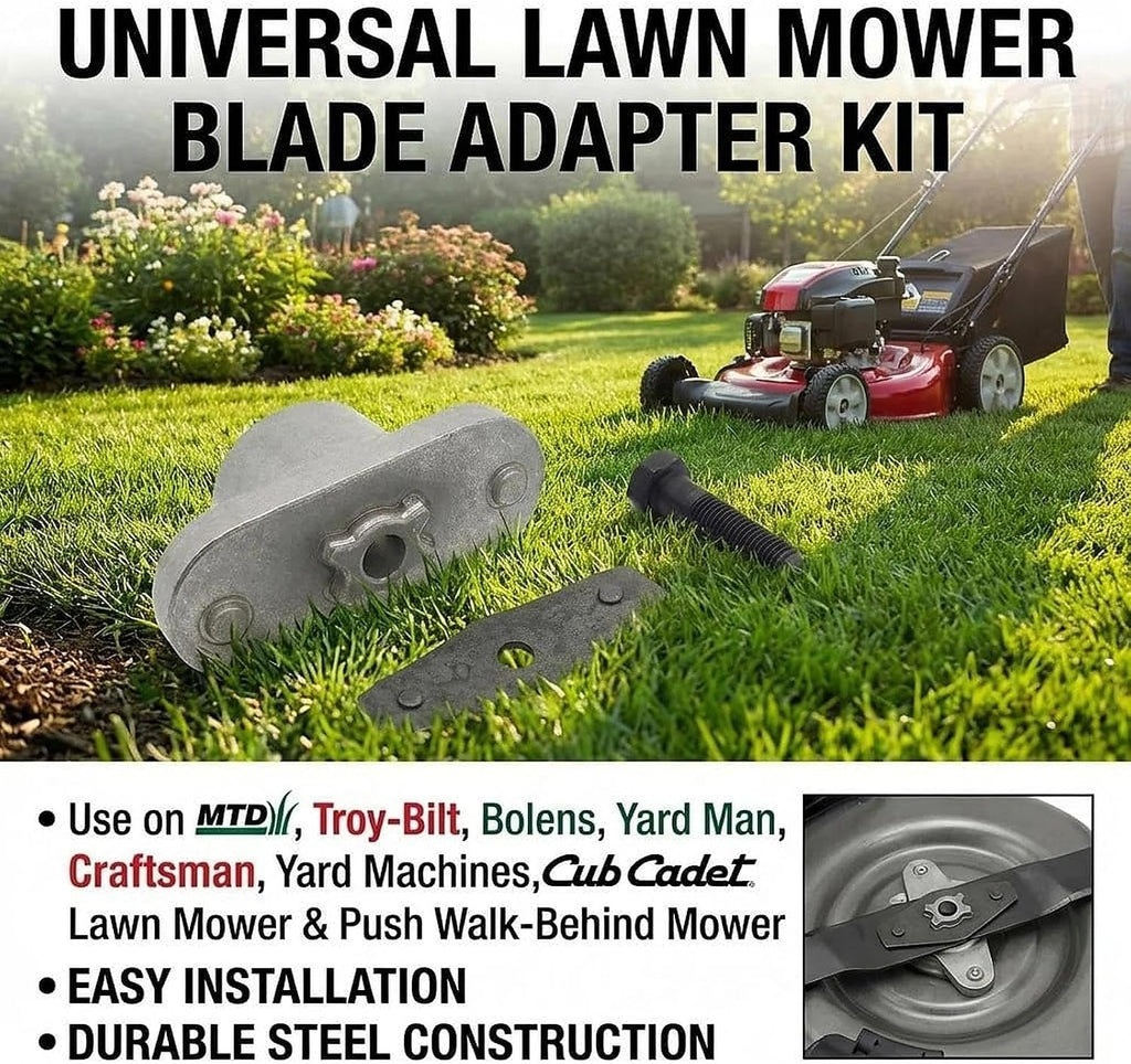 748-0376E Lawn Mower Blade Adapter Kit for MTD Craftsman Troy-Bilt Yard Machines Bolens Yard Man Push Walk-Behind