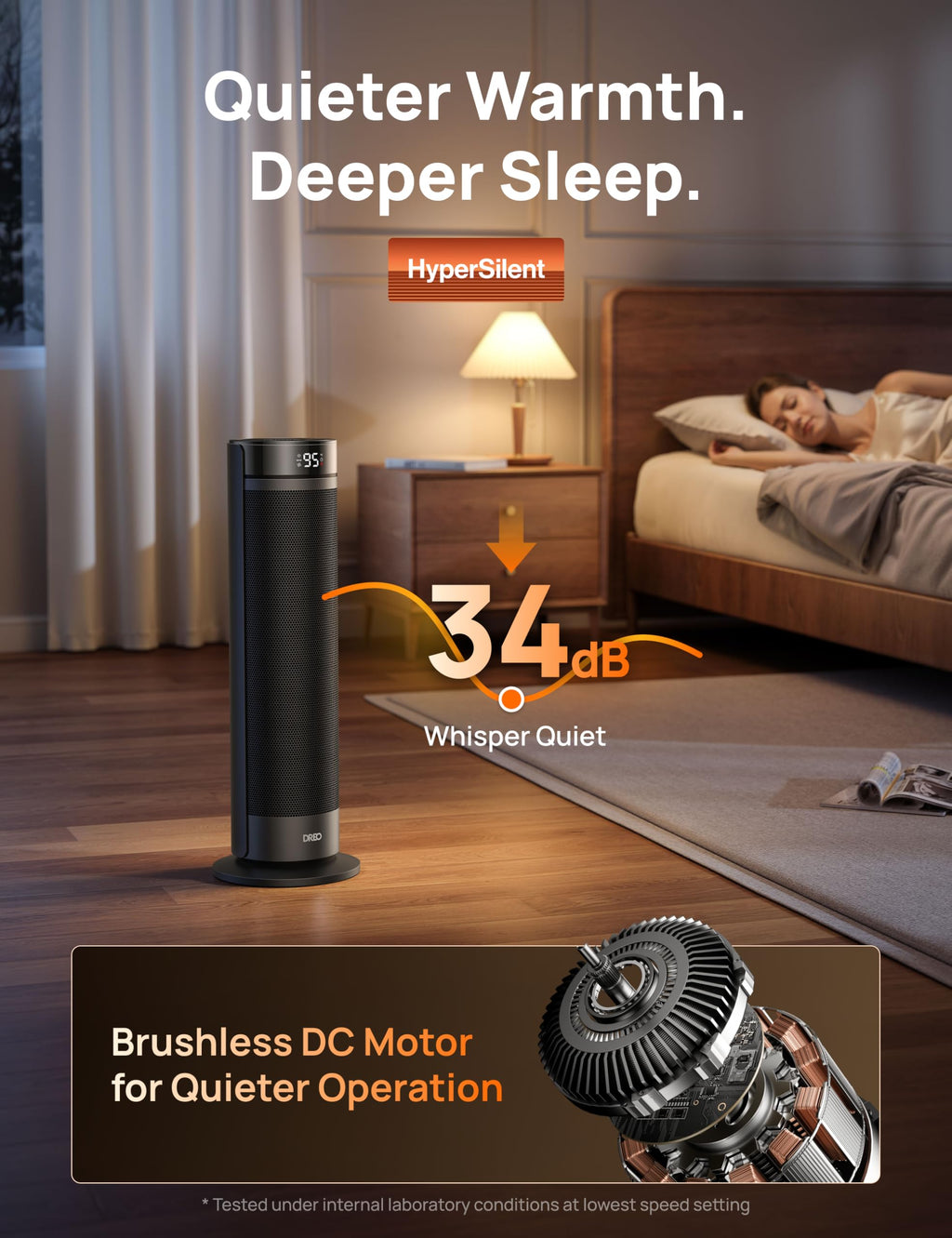 Space Heater for Indoor Use, Quiet Heaters for Large Room