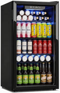 126 Can Mini Fridge, 3.2 Cu.Ft Beverage Refrigerator, Drink Cooler