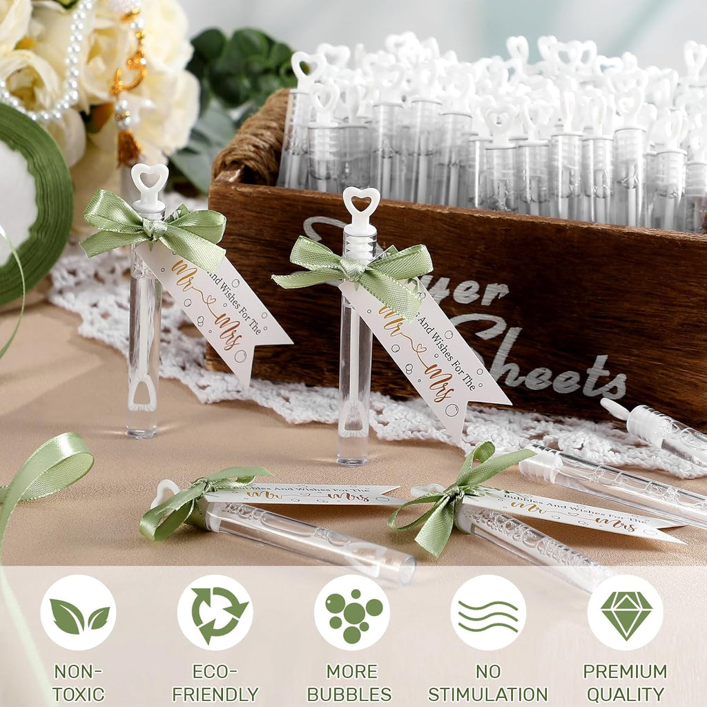 405 Pcs Wedding Send Off Bubble Ideas Set,Sage Green