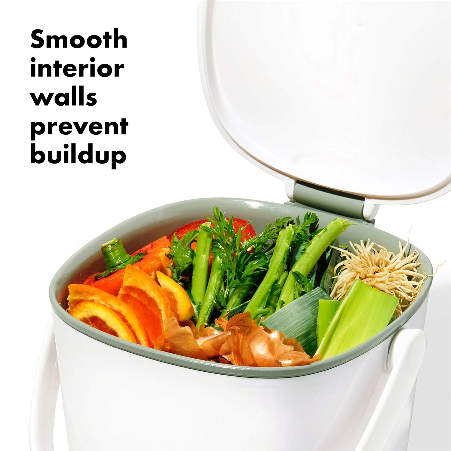 Good Grips Easy-Clean Compost Bin, White - 0.75 GAL