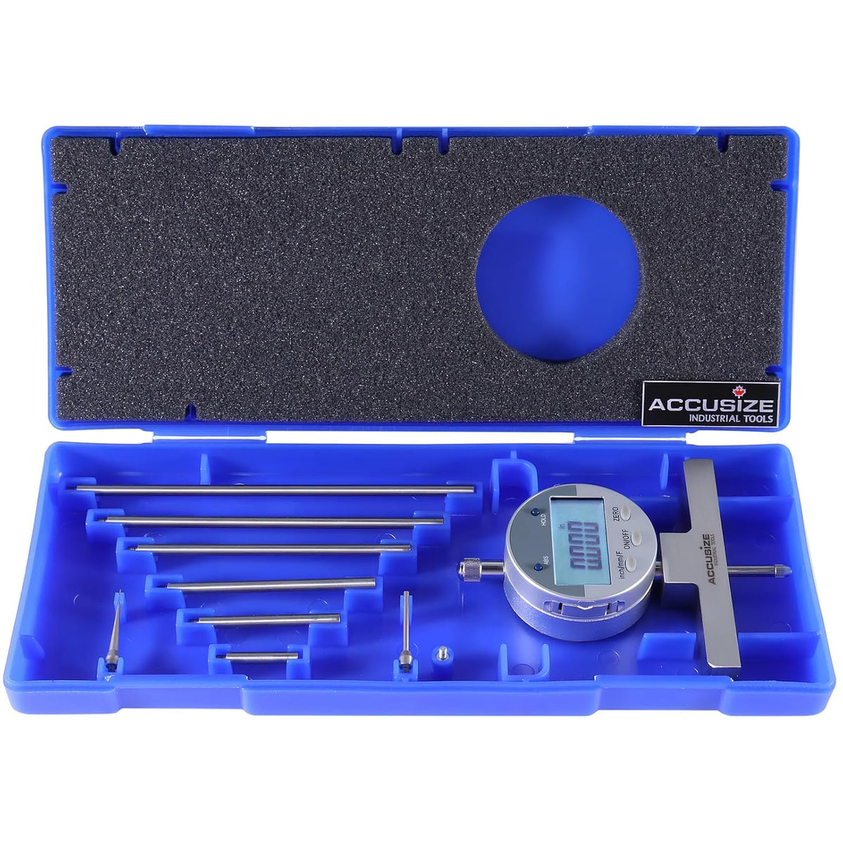 Accusize 0-22 in Digital Depth Gauge with Small-Hole Points, P103-0188