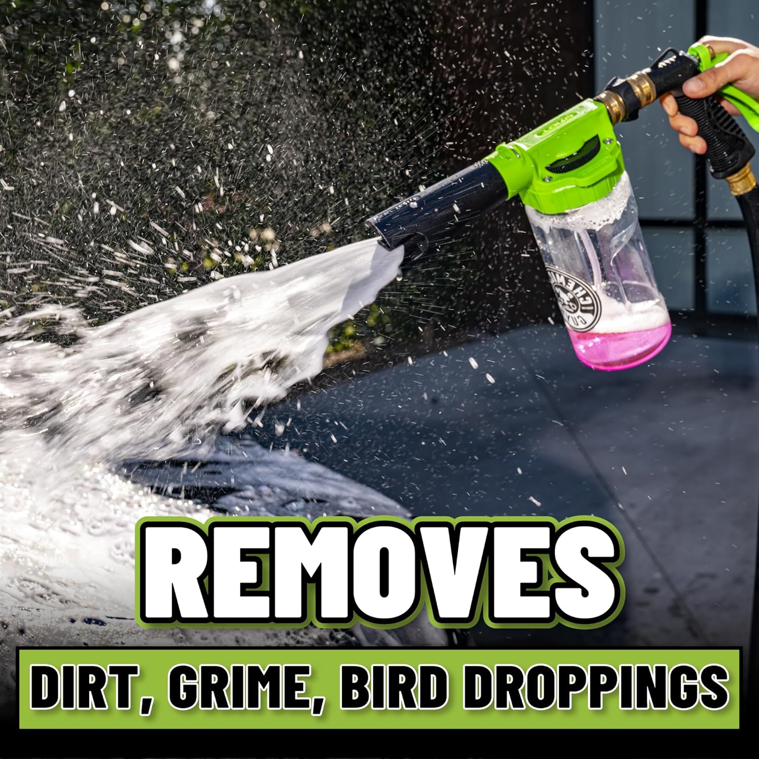 Foam Blaster 6 Foam Gun & Chenille Wash Mitt Kit, 2-Piece | Foam gun connects to any garden hose for thick suds