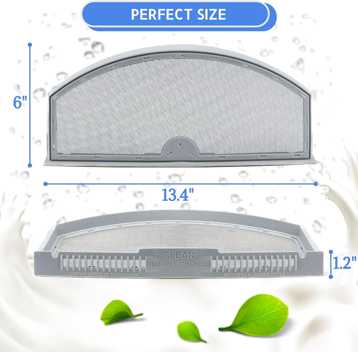 Compatible Lint Filter for GE GTD33GASK0WW, GTD33EASK0WW, GTX33GASK0WW, GTX33EASK0WW Dryer Models