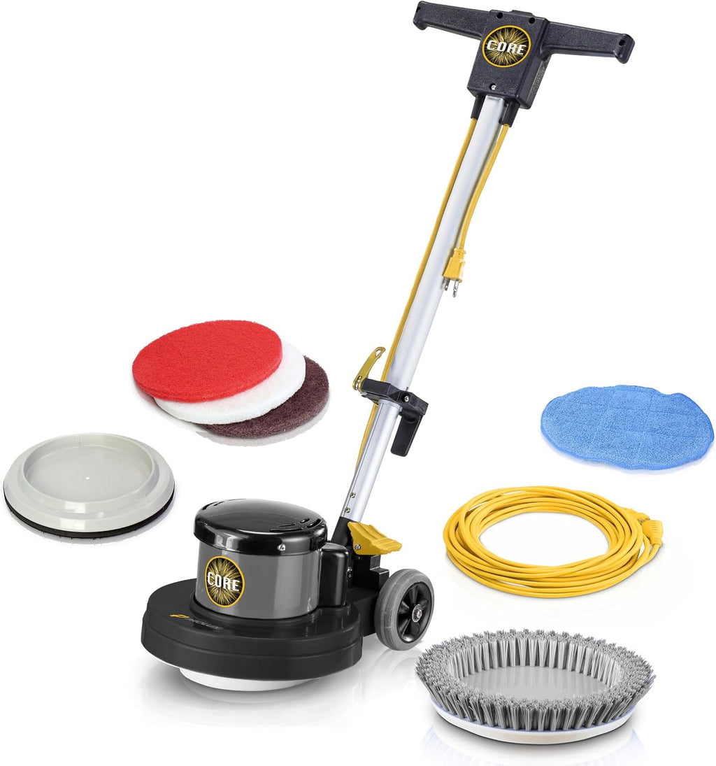 PLC13L 13" Heavy Duty Commercial Polisher Floor Buffer Machine Scrubber and 5 Pads