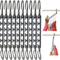 Max 10-Pack Space Saving Hangers, Reinforced Hooks Swivels 360°, Cascading Hanger, College Dorms & Storage Closet