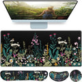Desk Mat, Large Gaming Mouse Pad with Wrist Rest, 4in1 XXL Mousepad Floral | Keyboard Wrist Rest+Mouse Pad Wrist