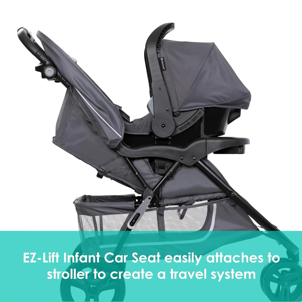 Stroller and EZ-Lift Infant Car Seat, EZ Ride Travel System, Dash Grey