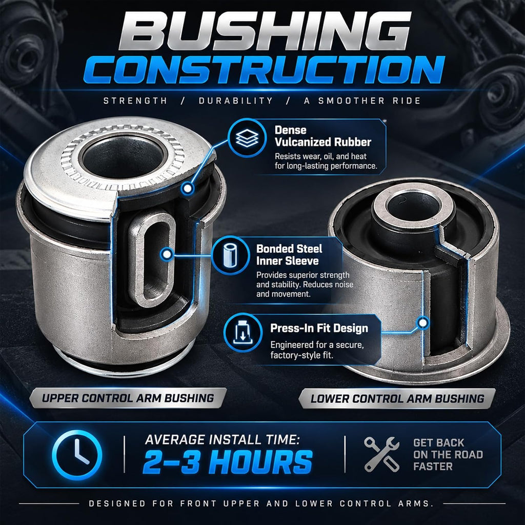 FZJDSD 8Pcs Front Control Arm Bushing for Toyota Tundra Sequoia 2000-2007