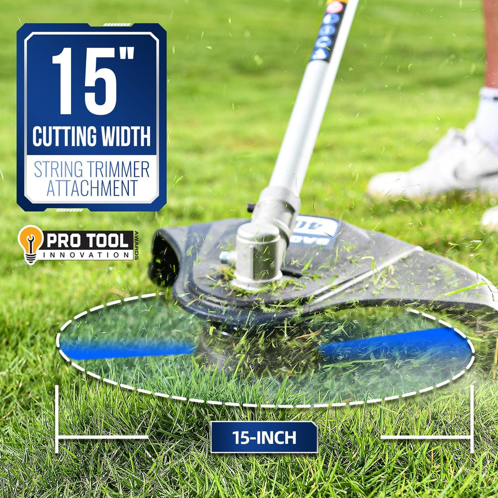 Upgraded 40V Cordless String Trimmer & Edger, 4-in-1 Multi-Tool Kit with Hedge Trimmer, Brush Cutter & Pole Saw