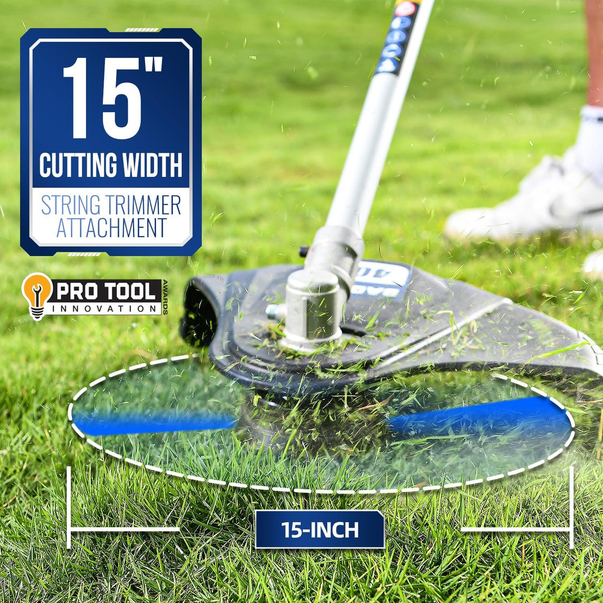 Upgraded 40V Cordless String Trimmer & Edger, 4-in-1 Multi-Tool Kit with Hedge Trimmer, Brush Cutter & Pole Saw