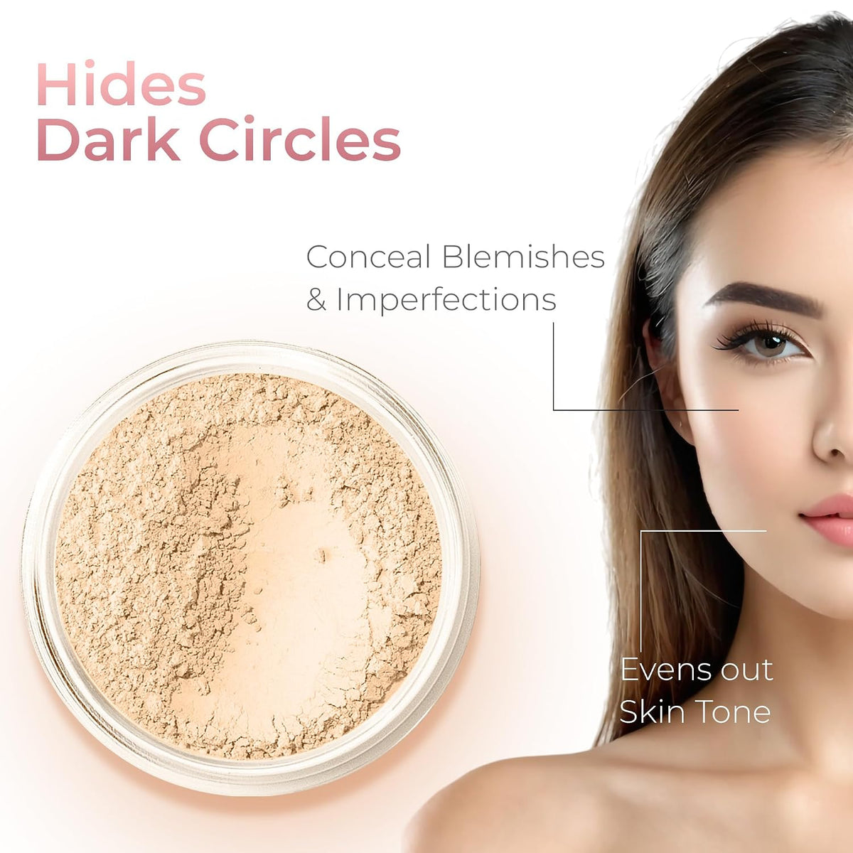 EVERYDAY KIT (PINK BISQUE) Full Size Mineral Makeup Set Matte Foundation Bare Face Sheer Powder Cover