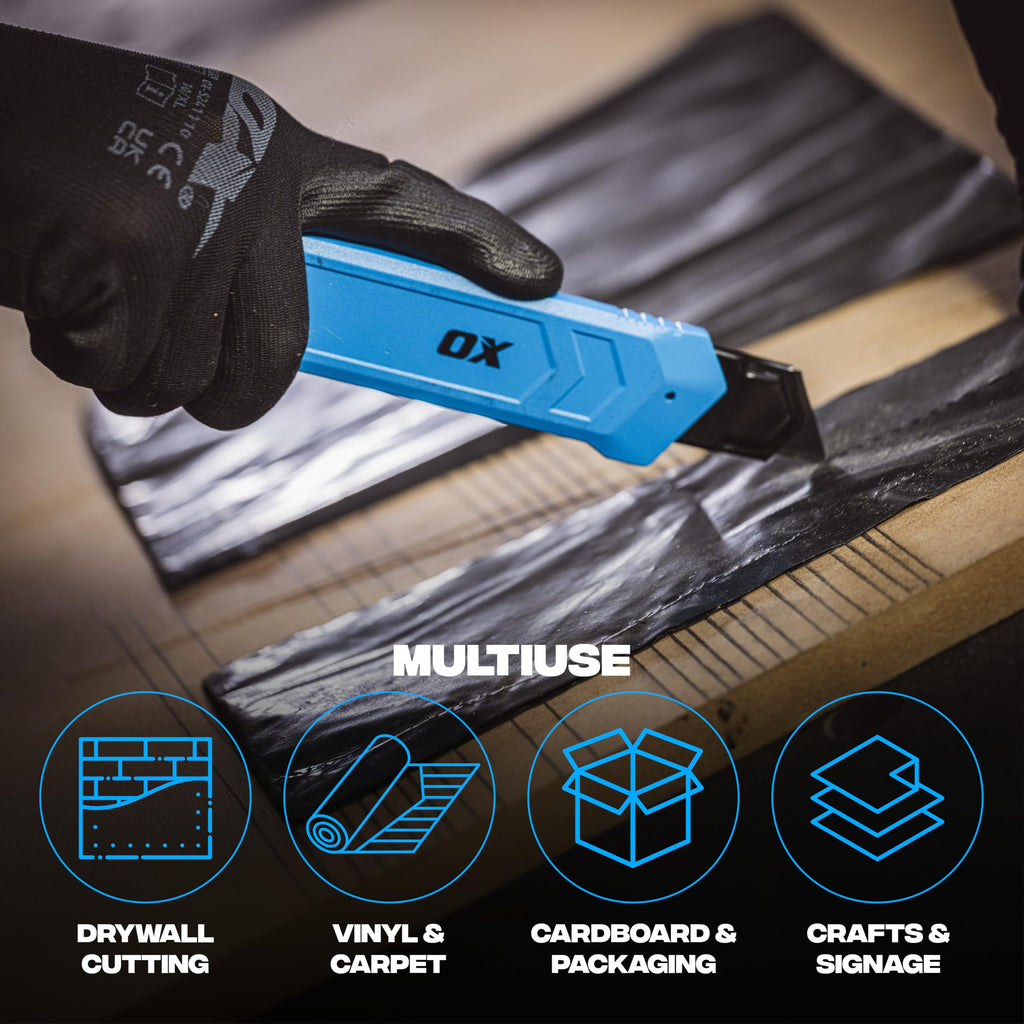 18mm Utility Knife Heavy Duty Snap Off Retractable Blade Cutter