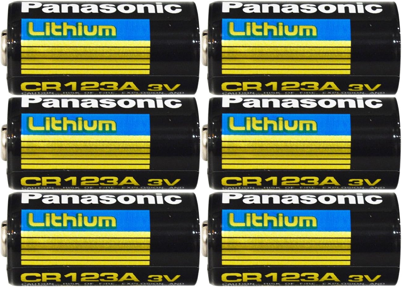 CR123 CR123A 3V Lithium Battery ,6 Count (Pack of 1)