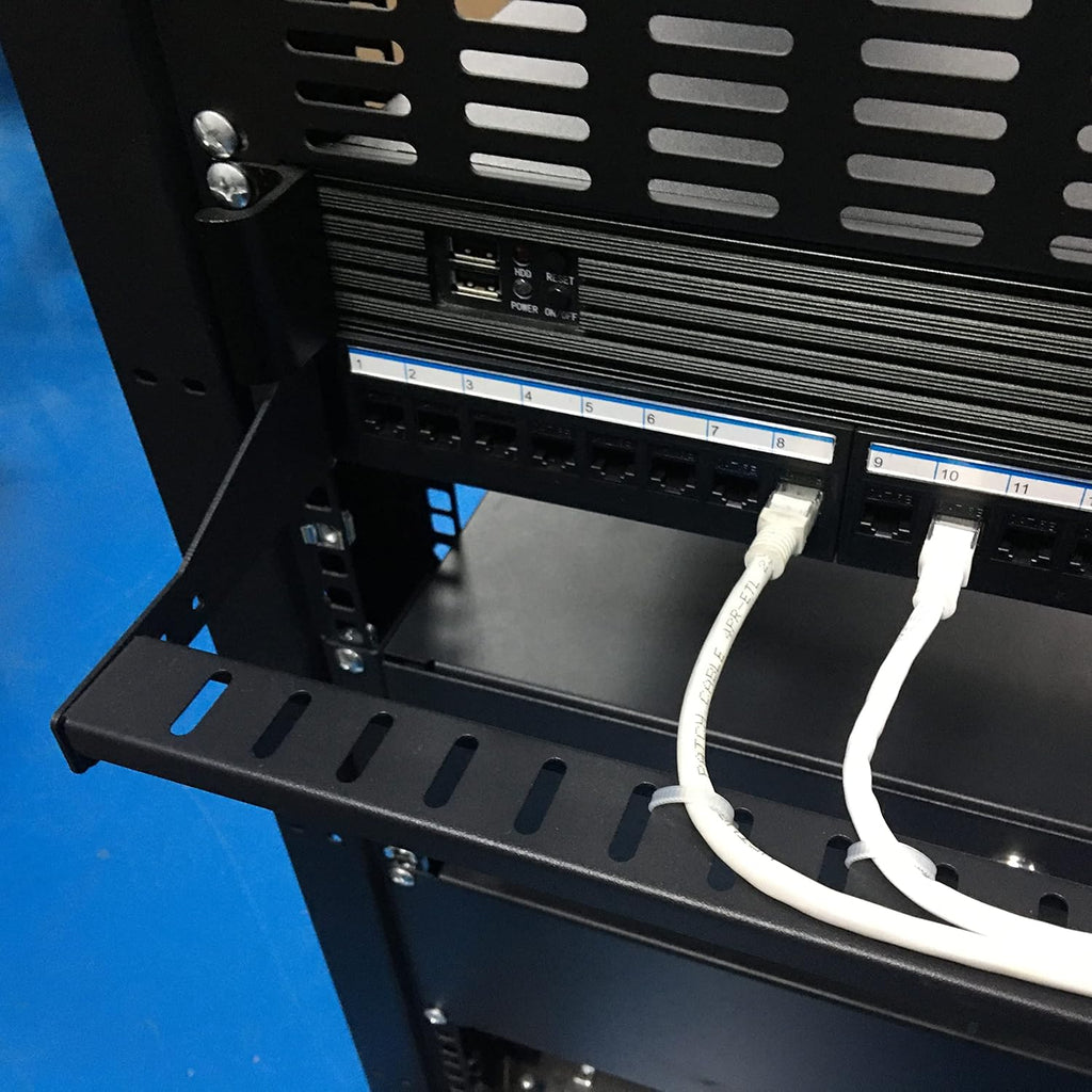 1U Horizontal 19-Inch Rack Mount Cable Management Bar