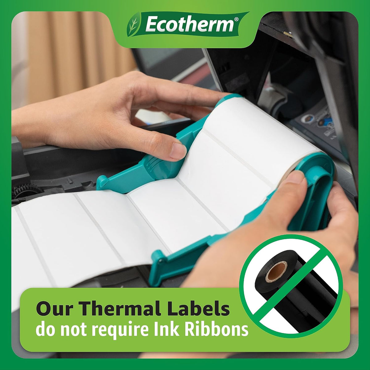 2.25" x 1.25" Thermal Labels | 4 Rolls | 1,135 Labels/Roll | 4,540 Total | fits Zebra, Munbyn, Rollo, Godex, Arkscan