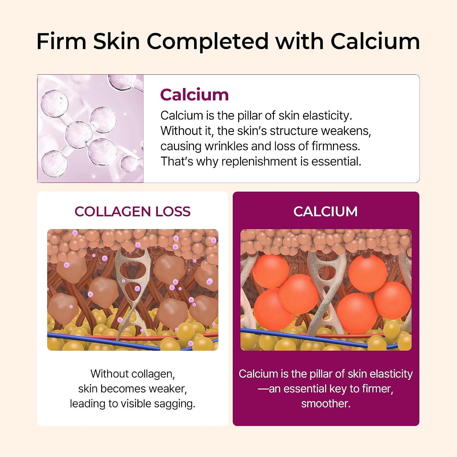 Collagen Multi Balm Stick, Calcium & Adenosine Korean Wrinkle Stick for Eye, Neck & Face, Firming Collagen Stick