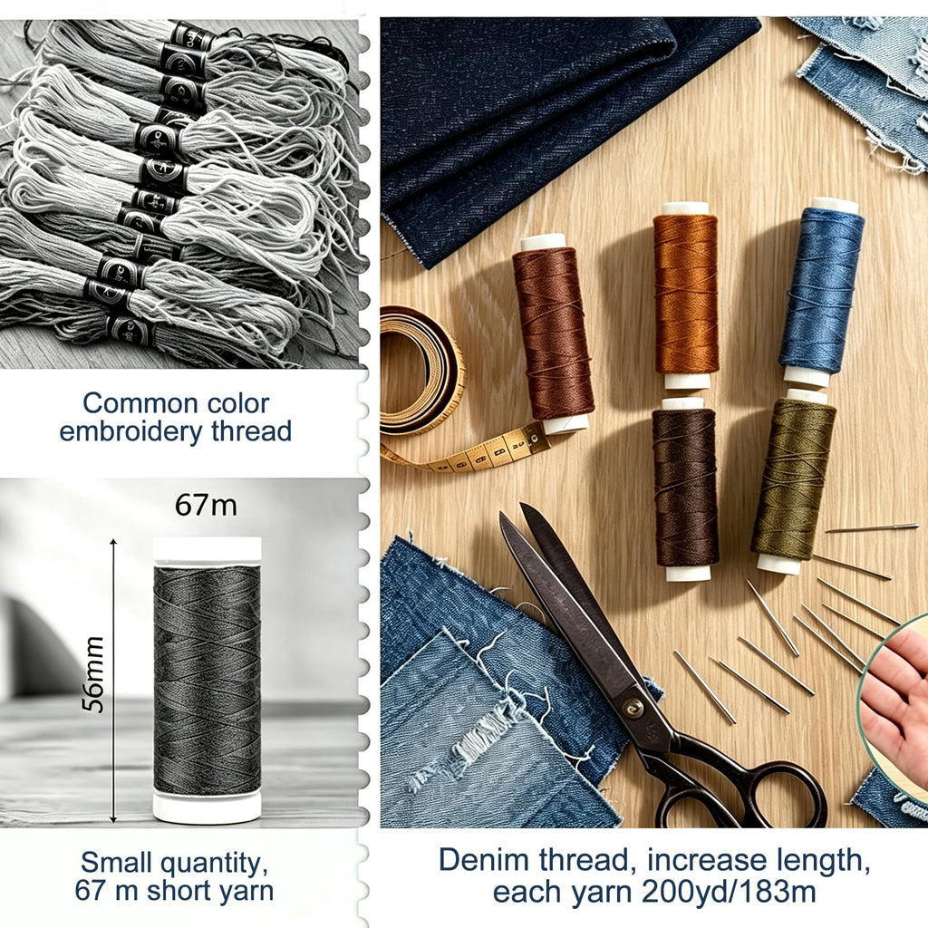 Heavy Duty Blue Jeans Thread, 5 Color sdenim Thread, 20/2 Specifications