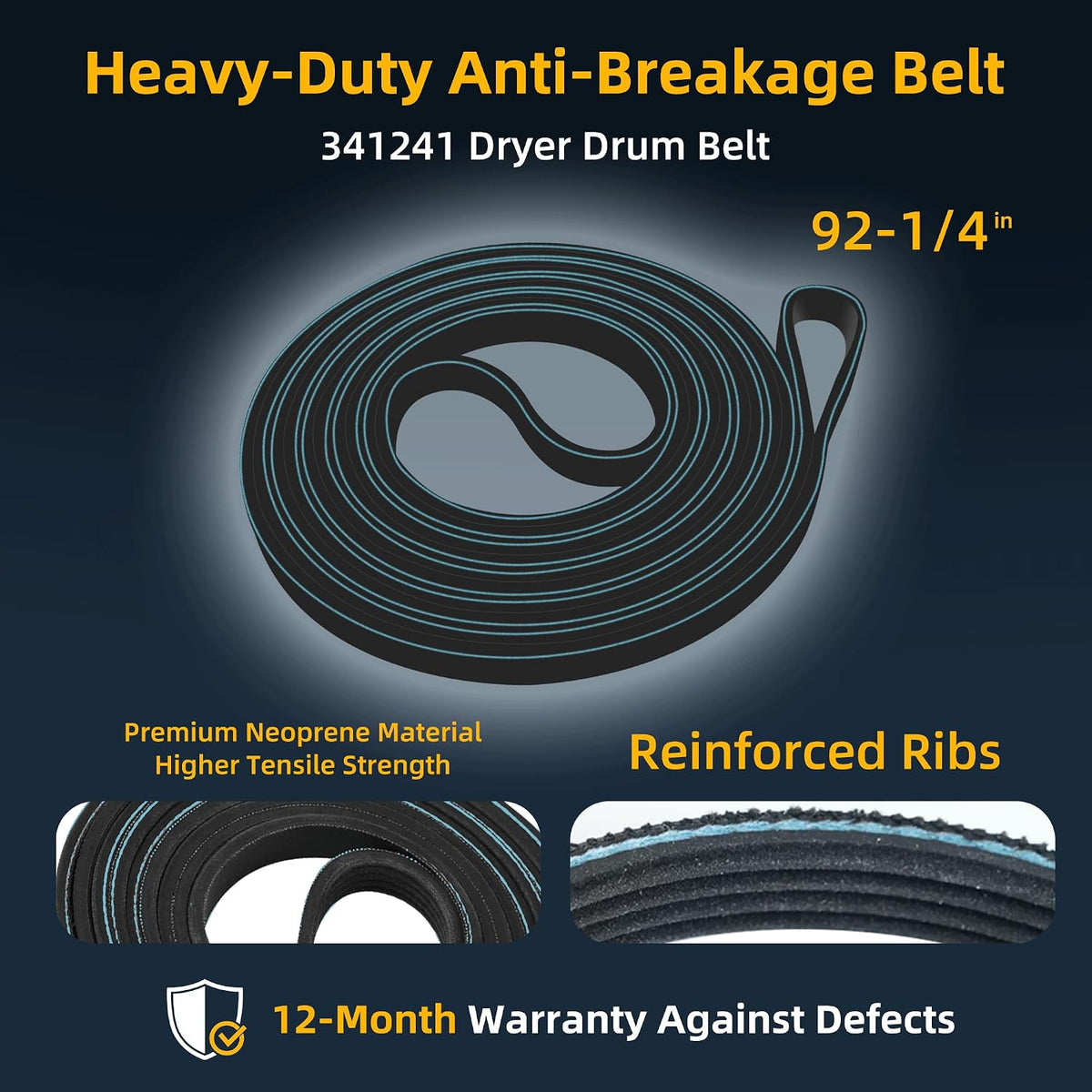 【Upgraded】4392065 Dryer Repair Kit with 341241 Dryer Belt, 349241T Drum Roller.Fit for Whirlpool Amana Kenmore.WED4815EW1 NED4655EW1 NGD4655EW2 NED4600YQ1 NED4500VQ2 NED4655EW0 NED4600YQ0.