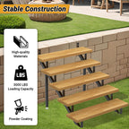 Stair Step Riser w/Reinforcing Support Legs, 5-Step 2 PCS Stair Stringer