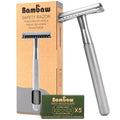 Double Edge Safety Razor for Men & Women, Metal Razor with 5 Double Edge Safety Razor Blades, Eco-Friendly Razor –