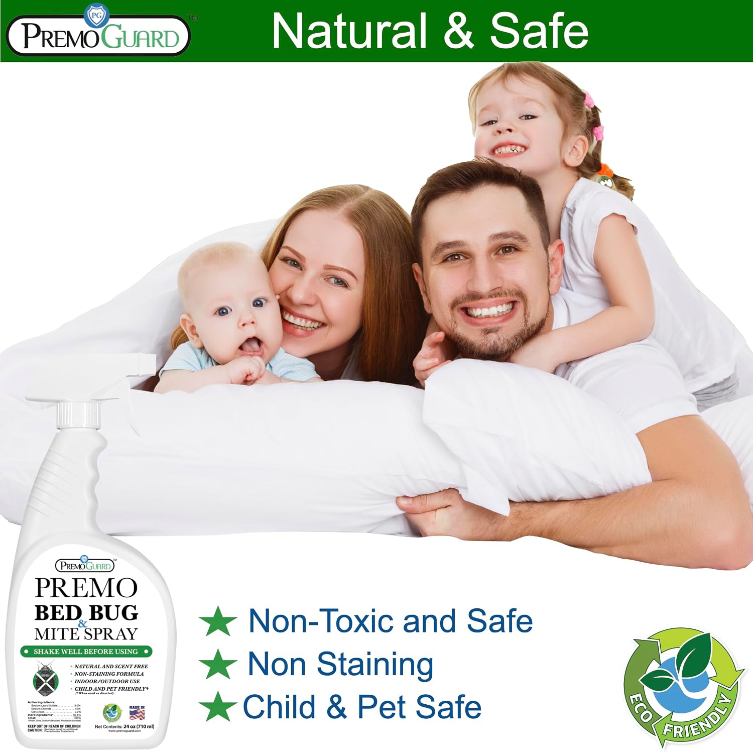 Bed Bug & Mite Killer Spray – University Tested 100% Kill Rate | Natural, Safe for Bedding, Furniture, Fabrics, and