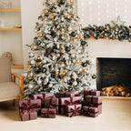 Matte Brown Christmas Kraft Wrapping Paper Roll Set Solid Color