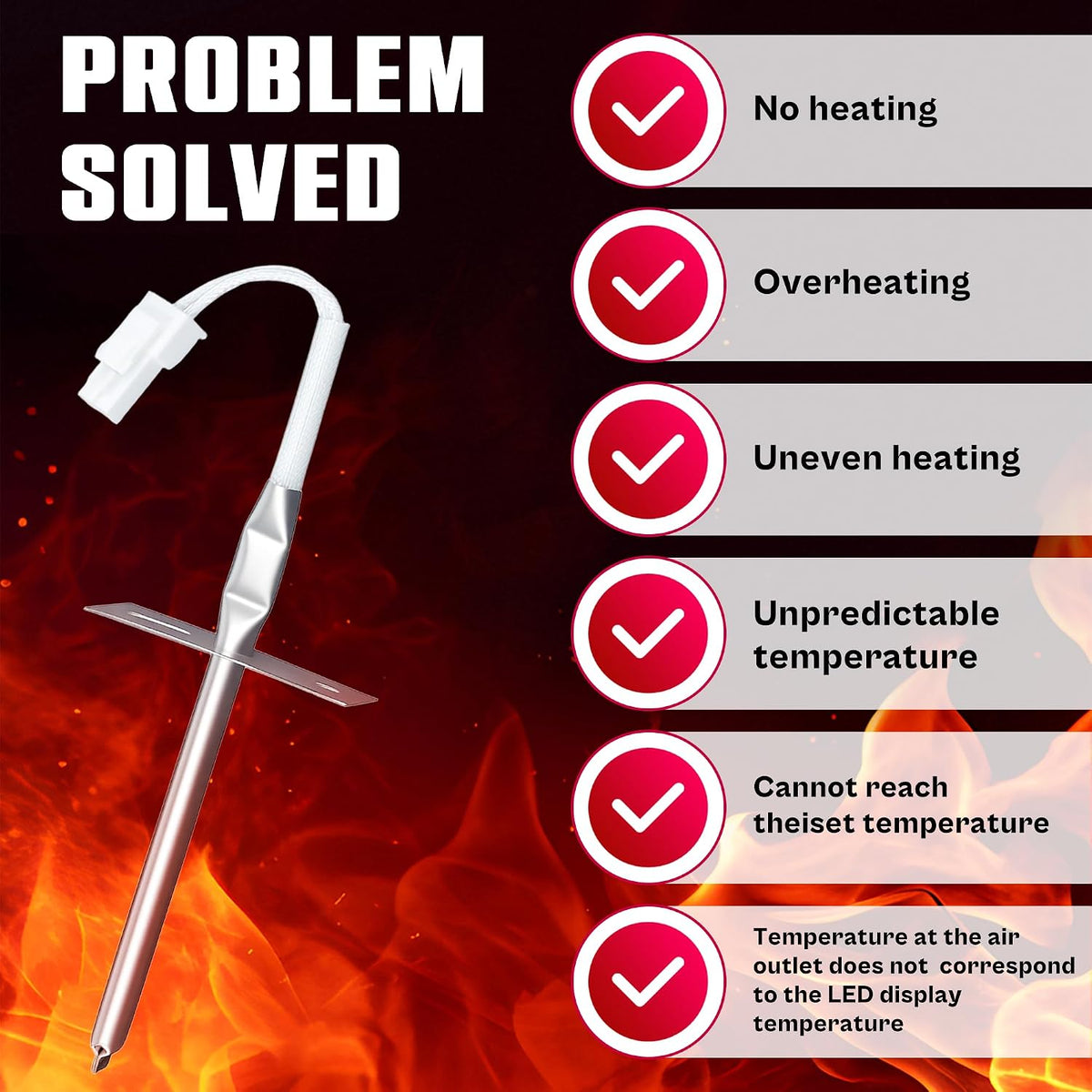 【Upgraded】DG32-00002B EBG61305805 Oven temperature Sensor Probe replacement