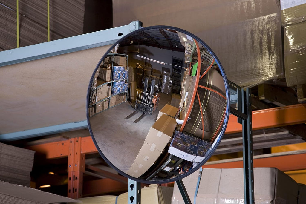 26” Acrylic Outdoor Convex Mirror With Plastic Back, Round Security Mirror for the Garage Blind Spot, Store Safety