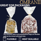 Clear Gusseted Bags, 2Mil 10" X 4" X 24" & 100 Bags | LDPE Material, For Food Packaging, Storage & Display | Heat