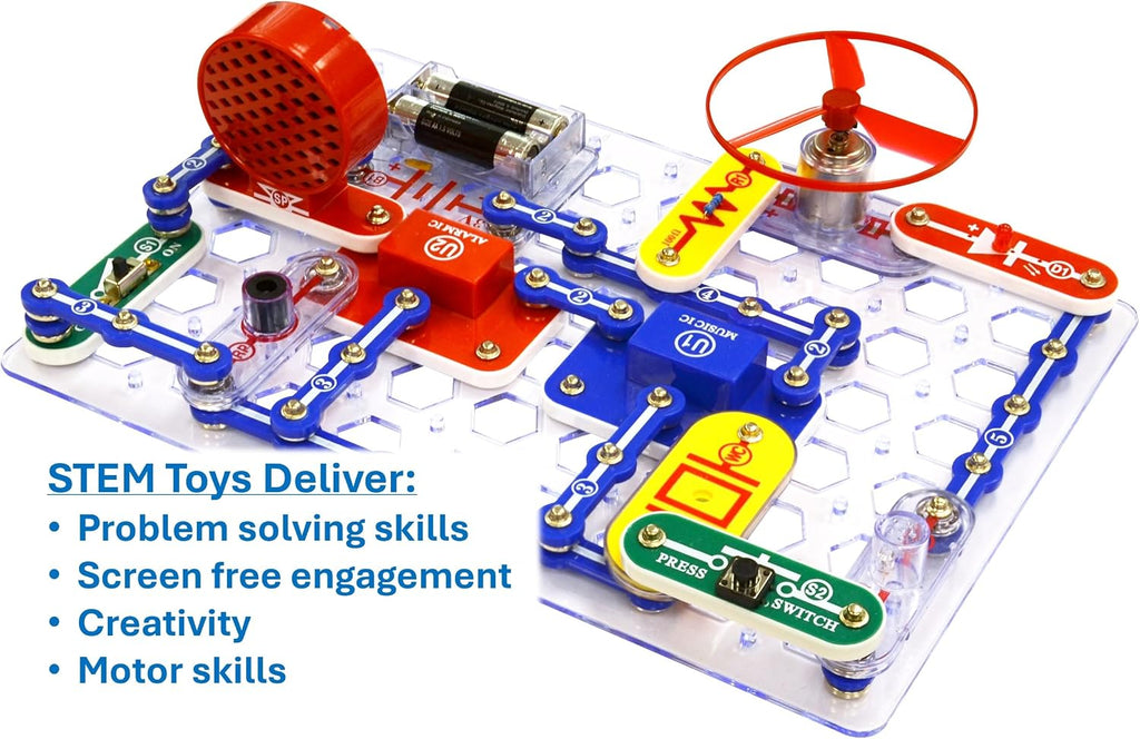 Jr. SC-100 Electronics Exploration Kit, Over 100 Projects, Full Color Project Manual, 28 Parts, STEM Educational Toy
